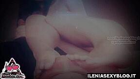 Italian dialogues about foot worship and jerking off instructions for an amateur couple