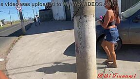 Cum-hungry Bibi Tsunami and her friends get naughty on the streets of Itatinga