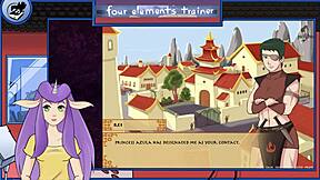 Watch as Avatar's four elements come to life in this hentai game
