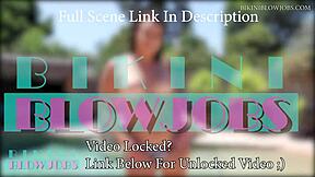 Bikini-clad babes indulge in some hot blowjobs