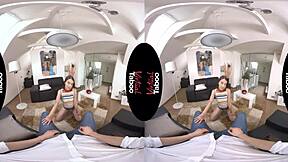 A big tits and big ass sister takes on a stranger in VR