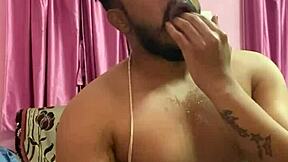 Gay boy's deepthroat skills on display