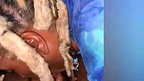 Car Chronicles: A Hairy Ebony Encounters a Stranger in WalMart and Gives Him a Sloppy Blowjob
