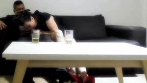 Stepsister gets fucked in the ass by her stepbrother's friend