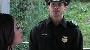 Hardcore suck for a big titted police officer at work