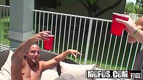Bridgete Palmer and Sunni Mayweather give a wet and wild blowjob - Mofos