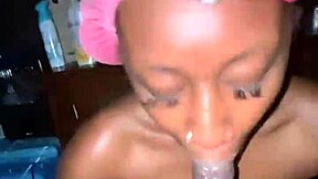 Big black cock in POV: A deepthroat orgasm