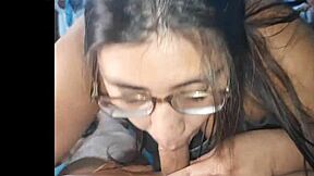 Amateur Latina gets a creampie from a big cock