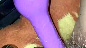 Amateur crossdresser enjoys anal play with toy