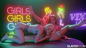 Two beautiful ladies pleasure each other in this video