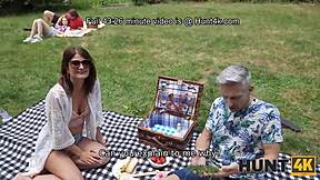 Czech cuckold's picnic and banging