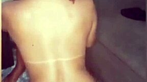 Amateur couple indulges in BDSM play in fishnet