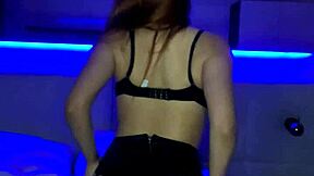 Horny bitch in heels uses sex toys to pleasure herself