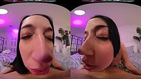 Alex Coal's big tits and blowjob skills on display in this POV video