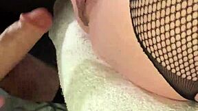 Girlfriend's pussy gets licked and filled with a dildo until she cums