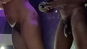 Backstage fuck of a busty MILF