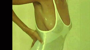 Black girl in panties gets wet and wild on webcam