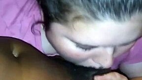 Black beauty gets her hairy pussy stretched to the limit