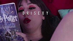 HD video of a sexy Latina amateur reading Harry Potter