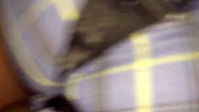 Ebony gay enjoys riding strap in reverse cowgirl