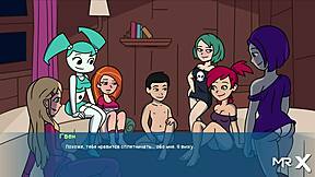 Cartoon Hentai Gameplay: Assfucking and Anal in Pajamas