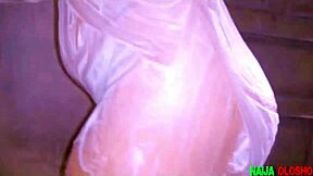 She teases her boobs and ass while soaking in a steamy bath every time.