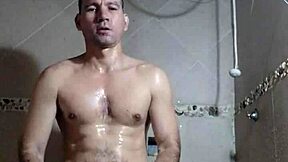 Mexican shower time with a horny pervert