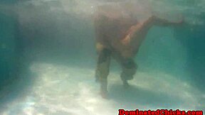 Submissive slave takes face fucking and anal pounding outdoors
