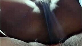 A nerdy amateur enjoys homemade close-up of her big ass and pussy