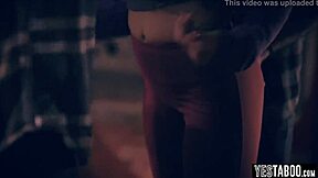 Blonde hitchhiker gets a wild threesome in the woods