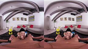 Watch a natural-titted slut give a hardcore blowjob and fingering in POV