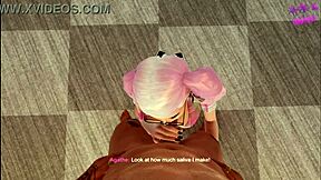 3DXChat Porn: A Babe Gets Her Perfect Body and Big Tits Worshiped