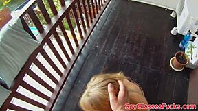 Amateur couple has public sex in POV video