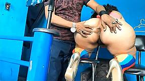 Chaparrita flaunts her big ass for money