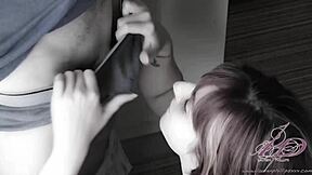 Lauren Phillips, the perfect model, delivers a BJ and swallows cum in this POV video