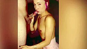 Tattooed girl gives a late-night blowjob and gets a facial