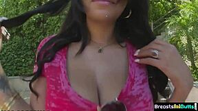Amateur babe with big tits gets fucked in missionary position