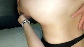 Deepthroat and anal banging with a horny stepsister