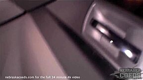 Interviewing and casting a skinny blonde for a public masturbation scene