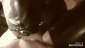 Intense anal toy play with a dildo and assfucking in the vintage video
