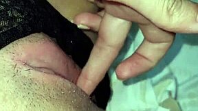 Amateur couple shares their nice shaved pussy in bed