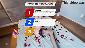 Girl with tattoos and piercings reaches a loud orgasm on a bed of roses