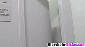 Curvy black babe gets off on gloryhole