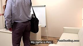 Hardcore casting session with a stunning Czech agent