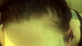 Tattooed girl gets her face pounded by a massive black cock