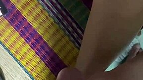 Watch as a woman gives her husband a sensual massage and teaches him how to suck cock