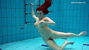 European teen Vesta shows off her body in the ocean