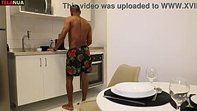 Interracial couple enjoys morning sex with big black cock
