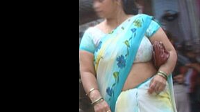 Voluptuous MILF aunty with big tits gets naughty on camera