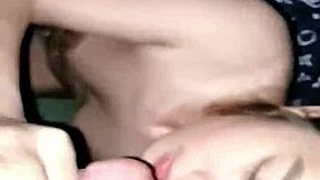 My girlfriend gives a romantic blowjob and swallows my cum in HD video